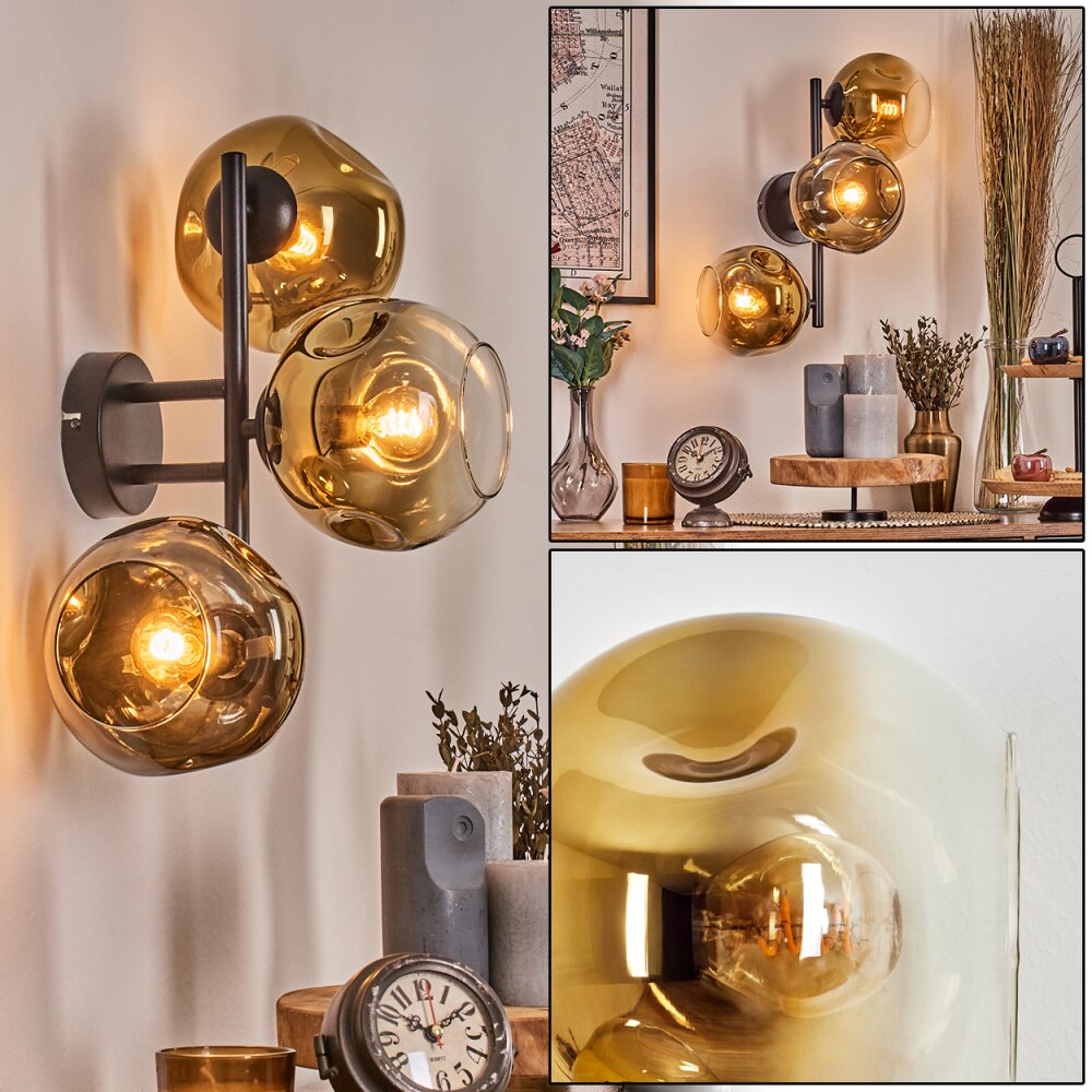 Ripoll Luminarias esféricas, Apliques dorado, Transparente, 3 luces main product photo