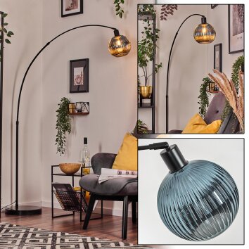 Koyoto Lámpara de pie, Lámparas de pie tipo arco Negro, 1 luz