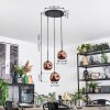 Ripoll Lámparas suspendidas, Luminarias esféricas, Lámpara colgante de clúster Color cobre, 3 luces