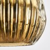Ripoll Lámparas suspendidas, Luminarias esféricas, Lámpara colgante de clúster dorado, 3 luces Ripoll Lámparas suspendidas, Luminarias esféricas, Lámpara colgante de clúster dorado, 3 luces