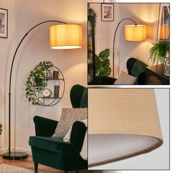 Soungou Lámpara de pie, Lámparas de pie tipo arco Cromo, Negro, 1 luz