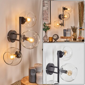 Koyoto Luminarias esféricas, Apliques Transparente, 3 luces