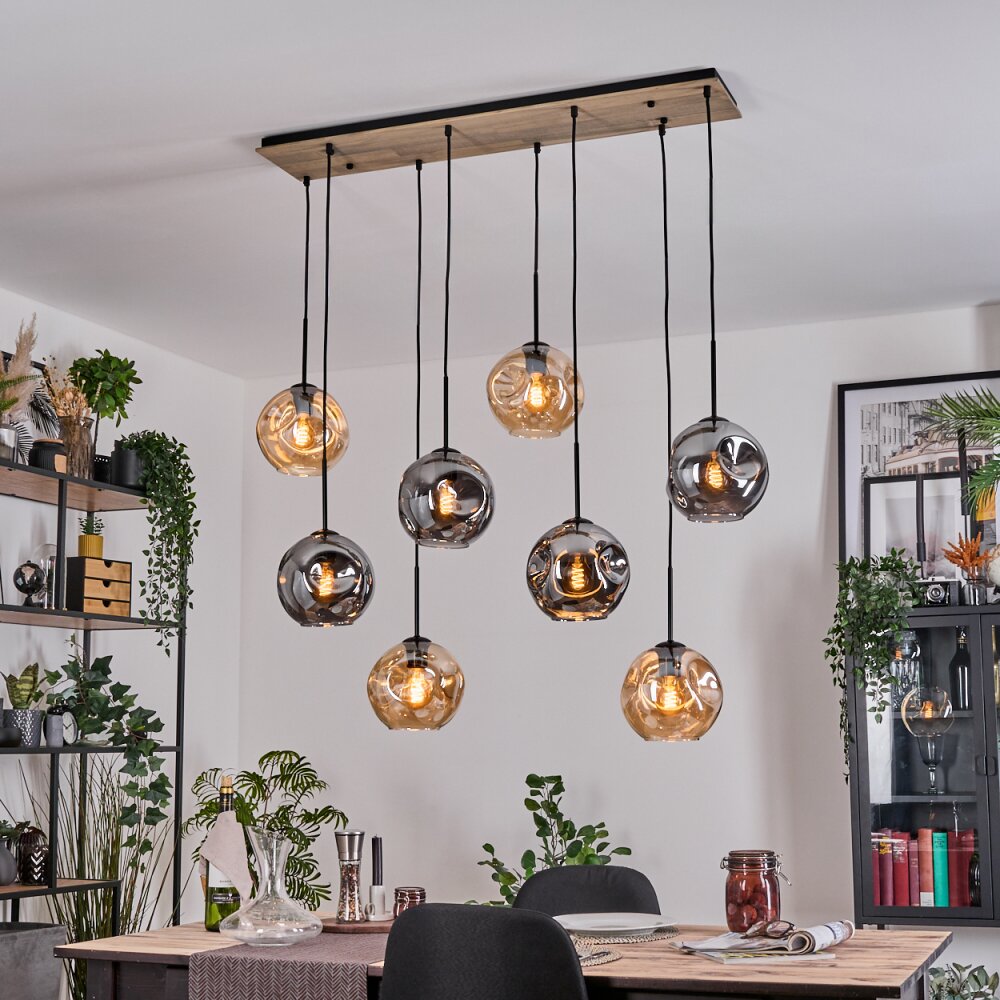 Ripoll Lámparas suspendidas, Luminarias esféricas, Lámparas colgantes Crudo, Negro, 8 luces main product photo