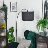 Bassagoda Lámpara de pie Cromo, Negro, 1 luz