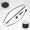 Bassagoda Lámpara de pie Cromo, Negro, 1 luz