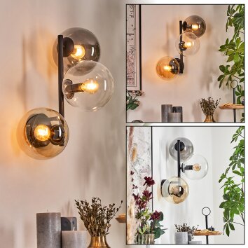 Gastor Luminarias esféricas, Apliques Colores ámbar, Transparente, Ahumado, 3 luces Gastor Luminarias esféricas, Apliques Colores ámbar, Transparente, Ahumado, 3 luces