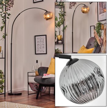 Ripoll Lámpara de pie, Lámparas de pie tipo arco Negro, 1 luz