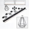 Cenova Lámparas suspendidas, Lámparas colgantes Negro, 4 luces