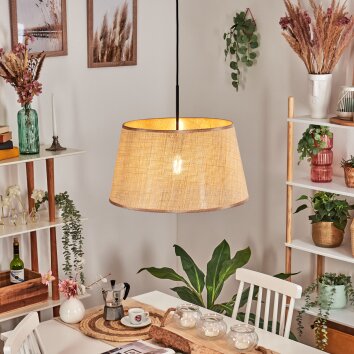 Sabadim Lámparas suspendidas, Lámparas colgantes beige, Crudo, 1 luz