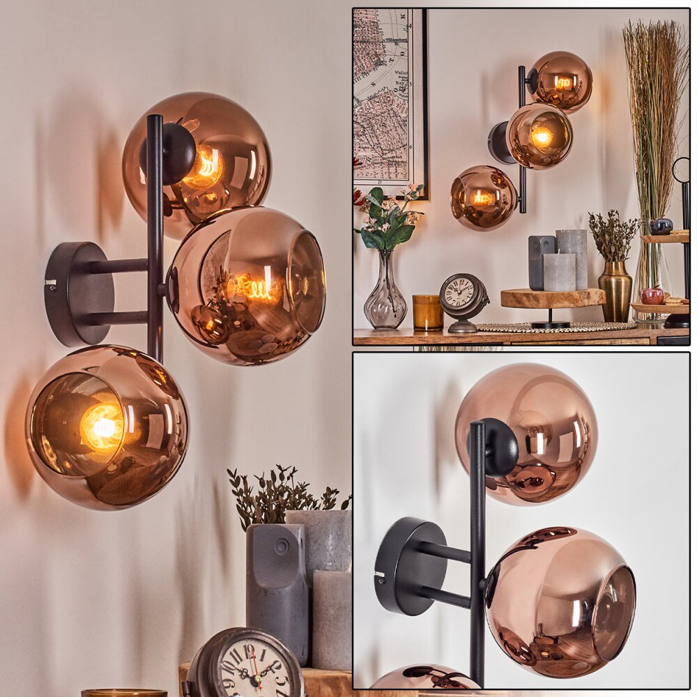 Koyoto Luminarias esféricas, Apliques Color cobre, 3 luces main product photo