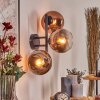 Koyoto Luminarias esféricas, Apliques Transparente, Color cobre, 3 luces