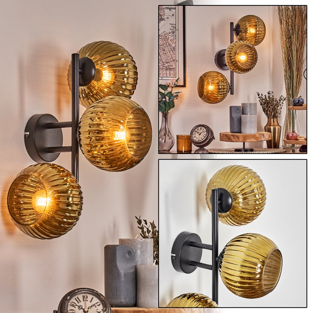 Koyoto Luminarias esféricas, Apliques dorado, 3 luces main product photo