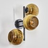 Koyoto Luminarias esféricas, Apliques dorado, 3 luces