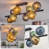 Koyoto Plafones, Luminarias esféricas Azul, dorado, Verde, 8 luces