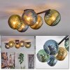 Koyoto Plafones, Luminarias esféricas Azul, dorado, Verde, 5 luces