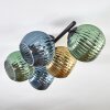 Koyoto Plafones, Luminarias esféricas Azul, dorado, Verde, 5 luces