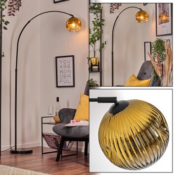 Ripoll Lámpara de pie, Lámparas de pie tipo arco Negro, 1 luz