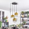 Koyoto Lámparas suspendidas, Luminarias esféricas, Lámpara colgante de clúster 30 cm dorado, Transparente, 3 luces