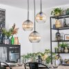 Koyoto Lámparas suspendidas, Luminarias esféricas, Lámpara colgante de clúster 30 cm Colores ámbar, Transparente, 3 luces