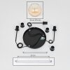 Koyoto Lámparas suspendidas, Luminarias esféricas, Lámpara colgante de clúster 30 cm Colores ámbar, Transparente, 3 luces