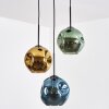 Ripoll Lámparas suspendidas, Luminarias esféricas, Lámpara colgante de clúster Azul, dorado, Verde, 3 luces