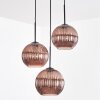 Koyoto Lámparas suspendidas, Luminarias esféricas, Lámpara colgante de clúster 30 cm Color cobre, 3 luces