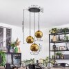 Koyoto Lámparas suspendidas, Luminarias esféricas, Lámpara colgante de clúster 30 cm dorado, 3 luces