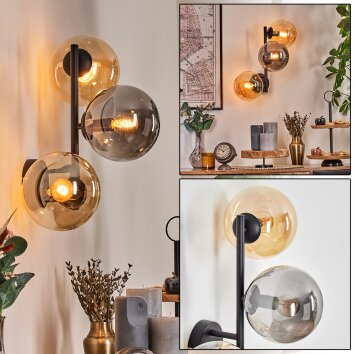 Gastor Luminarias esféricas, Apliques Colores ámbar, Ahumado, 3 luces