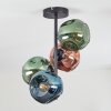 Ripoll Plafones, Luminarias esféricas Azul, Verde, Color cobre, 4 luces