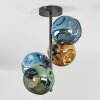 Ripoll Plafones, Luminarias esféricas Azul, dorado, Verde, 4 luces