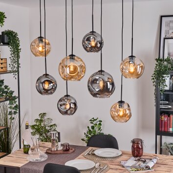 Ripoll Lámparas suspendidas, Luminarias esféricas, Lámparas colgantes Crudo, Negro, 8 luces