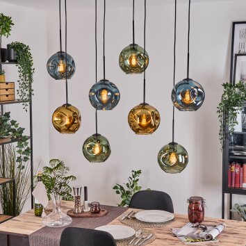 Ripoll Lámparas suspendidas, Luminarias esféricas, Lámparas colgantes Crudo, Negro, 8 luces
