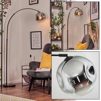 Ripoll Lámpara de pie, Lámparas de pie tipo arco Negro, 1 luz