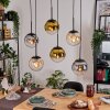 Gastor Lámparas suspendidas, Luminarias esféricas, Lámparas colgantes Colores ámbar, dorado, Transparente, Ahumado, 6 luces