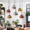Gastor Lámparas suspendidas, Luminarias esféricas, Lámparas colgantes Cromo, dorado, Transparente, Color cobre, Ahumado, 6 luces
