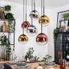 Gastor Lámparas suspendidas, Luminarias esféricas, Lámparas colgantes Cromo, dorado, Transparente, Color cobre, Ahumado, 6 luces