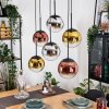 Gastor Lámparas suspendidas, Luminarias esféricas, Lámparas colgantes Cromo, dorado, Transparente, Color cobre, Ahumado, 6 luces