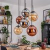 Gastor Lámparas suspendidas, Luminarias esféricas, Lámparas colgantes Colores ámbar, Cromo, Color cobre, Ahumado, 6 luces