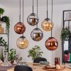 Gastor Lámparas suspendidas, Luminarias esféricas, Lámparas colgantes Colores ámbar, Cromo, Color cobre, Ahumado, 6 luces