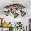 Hora Lámpara de Techo Negro, 4 luces