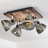 Hora Lámpara de Techo Negro, 4 luces