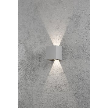 Konstsmide Cremona Aplique LED Gris, 2 luces