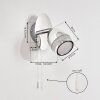 Morges Aplique LED Cromo, 1 luz