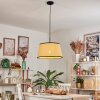 Chellas Lámparas suspendidas, Lámparas colgantes Crudo, Negro, 1 luz