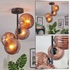 Koyoto Plafones, Luminarias esféricas Color cobre, 4 luces