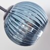Koyoto Plafones, Luminarias esféricas 82 cm Azul, Verde, Color cobre, 7 luces