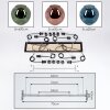 Ripoll Lámparas suspendidas, Luminarias esféricas, Lámparas colgantes Crudo, Negro, 8 luces