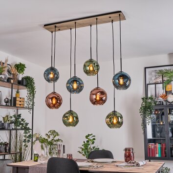 Ripoll Lámparas suspendidas, Luminarias esféricas, Lámparas colgantes Crudo, Negro, 8 luces
