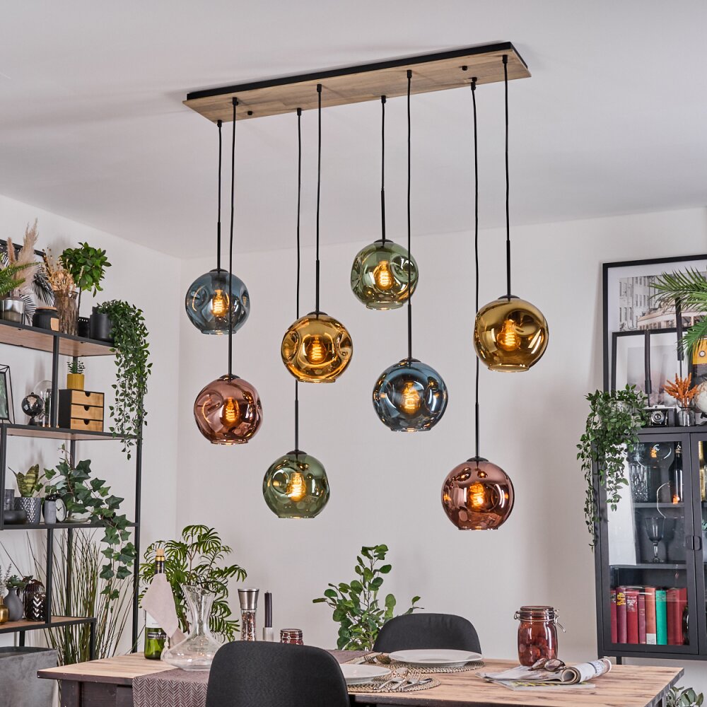 Ripoll Lámparas suspendidas, Luminarias esféricas, Lámparas colgantes Crudo, Negro, 8 luces main product photo