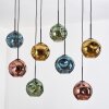 Ripoll Lámparas suspendidas, Luminarias esféricas, Lámparas colgantes Crudo, Negro, 8 luces